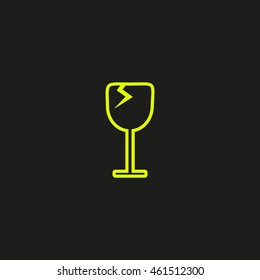 wine glasses, icon