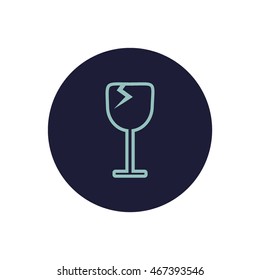 wine glasses, icon