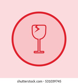 wine glasses, icon