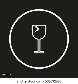 wine glasses, icon