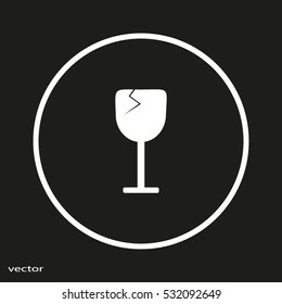 wine glasses, icon