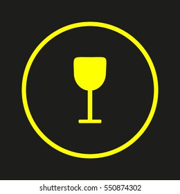 wine glasses, icon