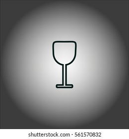 wine glasses, icon