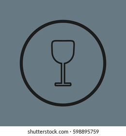 wine glasses, icon
