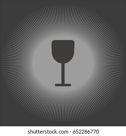 wine glasses, icon