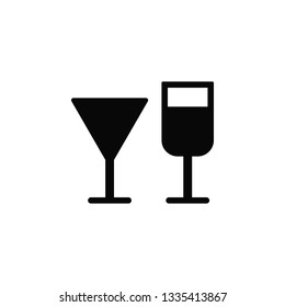 Wine glasses, icon. Element of simple icon for websites, web design, mobile app, infographics. Thick line icon for website design and development, app development