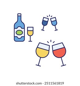 Wine Glasses icon ready to use vector illustration