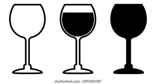 Wine glasses icon symbol simple design