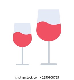 Wine Glasses Icon vector image. Suitable for mobile apps, web apps and print media.