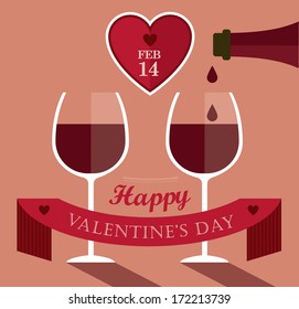 Wine glasses with message