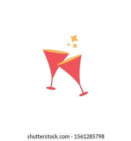 wine glasses on white background vector illustration design