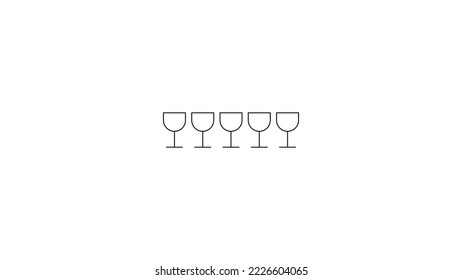 Wine glasses on white background