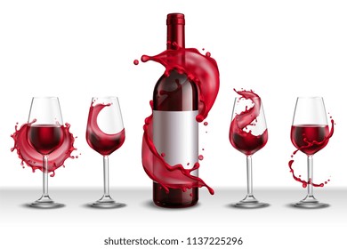 Wine Glasses Splash Set