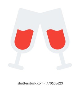 Wine glasses toast
