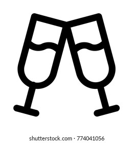 Wine glasses toast