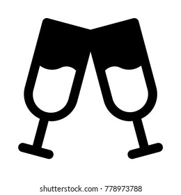 Wine glasses toast