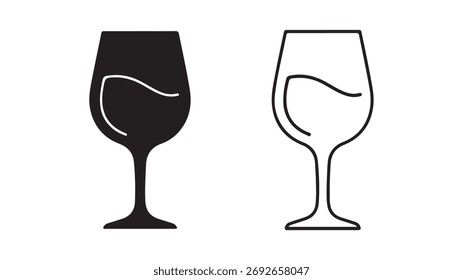 Wine glasses with transparent background