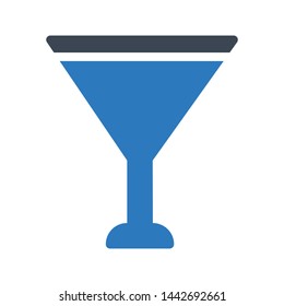 wine glyph color vector icon
