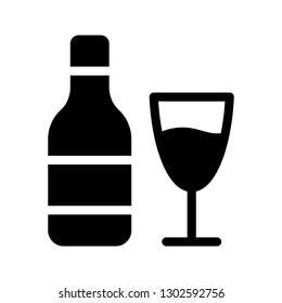 wine glyph icon