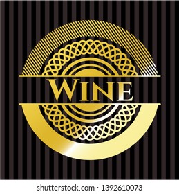 Wine gold badge. Vector Illustration. Detailed.