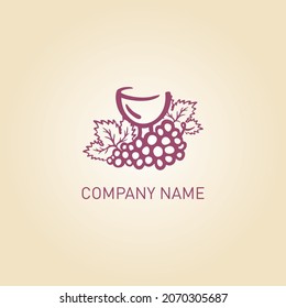 Wine and grape company logo