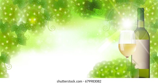 Wine grape glass background