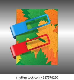 Wine grape leaf vector background with stickers