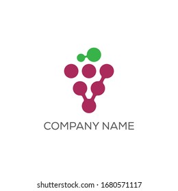 Wine, grape logo design template. Vector illustration of icon.