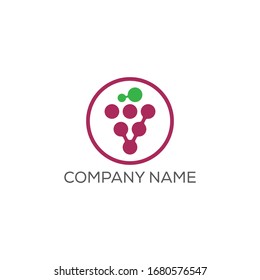 Wine, grape logo design template. Vector illustration of icon.