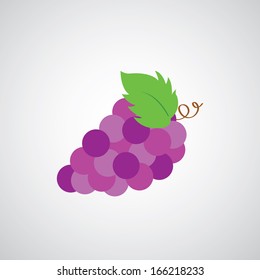 wine grape vector cartoon on white background