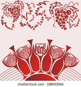 Wine grape vector illustration