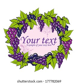 Wine grapes background for your text