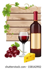 Wine grapes and cheese