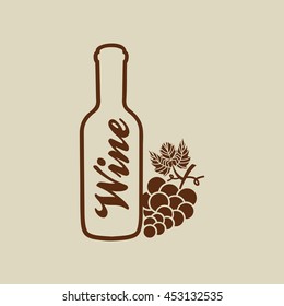 wine grapes icon design, vector illustration eps10