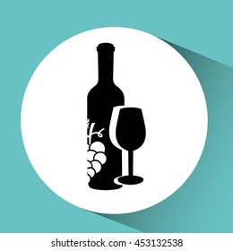 wine grapes icon design, vector illustration eps10