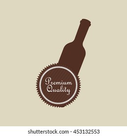 wine grapes icon design, vector illustration eps10