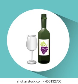 wine grapes icon design, vector illustration eps10