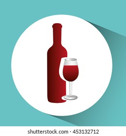 wine grapes icon design, vector illustration eps10