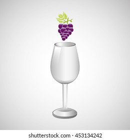 wine grapes icon design, vector illustration eps10