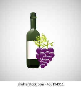 wine grapes icon design, vector illustration eps10