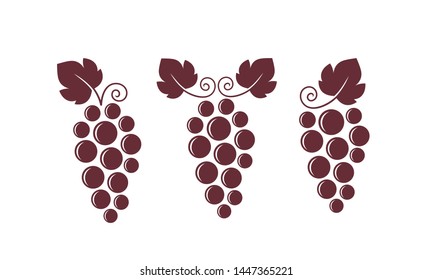 Wine grapes. Isolated grapes on white background