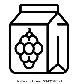 Wine grapes pack icon outline vector. Sommelier drink. Vine guide