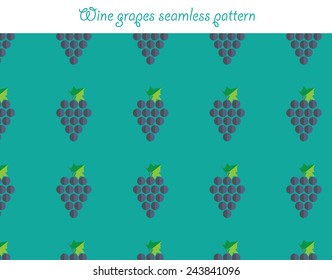 wine grapes seamless pattern