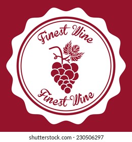 diseño gráfico del vino, ilustración vectorial