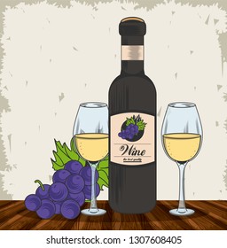 Wine grunge design