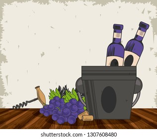 Wine grunge design