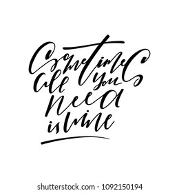 wine hand drawn quote