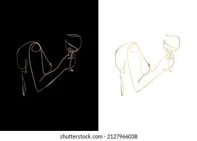 Wine Hands Art Print, Woman Line Art, Wine Drinker Poster, Minimalist Wine Lover Art, Line Drawing Wine Glass, Line Art Print