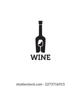 wine house illustration logo. clean, elegant, modern and sophisticated
