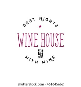 Wine house logotype template
